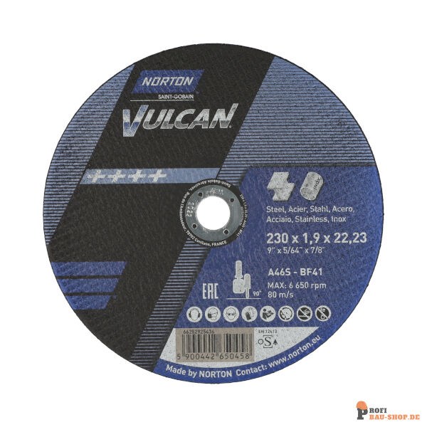 nortonschleifmittel/NORTON_schleifmittel_66252925436 Norton Vulcan Ultra Thin Inox Cutting Disc 230x1.9x22.2 GRIT 46_134093
